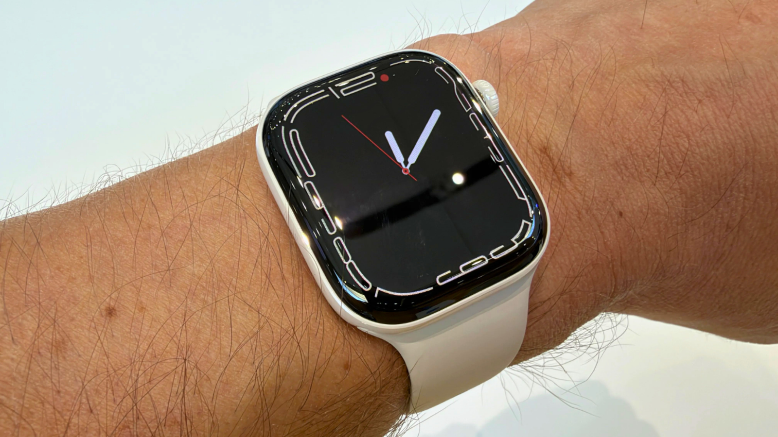 Apple Watch Series 12 in ceramic on a man